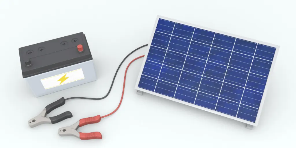 LiFePO4 battery charge using a solar panel